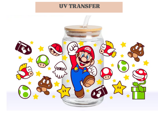Mario | 16 oz. Cup Wrap UV Transfer