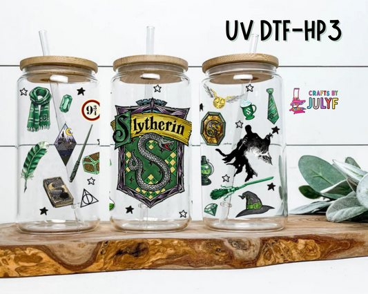 Wizard Collection  16 oz. Glass cups UV DTF Wrap-In stock